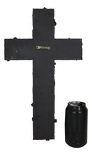 Rustic Western Layered Crosses Fleur De Lis Cowboy Turquoise Tooled Wall Cross