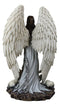 Captive Spirits Blindfolded Standing Angel Tied In Chains By Skulls Figurine