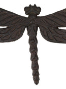 Pack Of 2 Rustic Forged Cast Iron Whimsical Auspicious Dragonfly Wall Decors