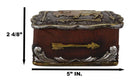 Western Wild Bison Buffalo With Native Indian Arrows Tooled Concho Trinket Box