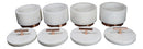 Set Of 4 Marble And Copper Hardware Round Canister Container Storage Jars W/ Lid
