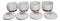 Set Of 4 Marble And Copper Hardware Round Canister Container Storage Jars W/ Lid