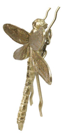 Small Gold Leaf Resin Modern Dragonfly Wall Sculpture Or Tabletop Decoration 7"