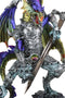 Large Hyperion Rainbow Armored Dragon With Excalibur Sword Letter Opener Decor