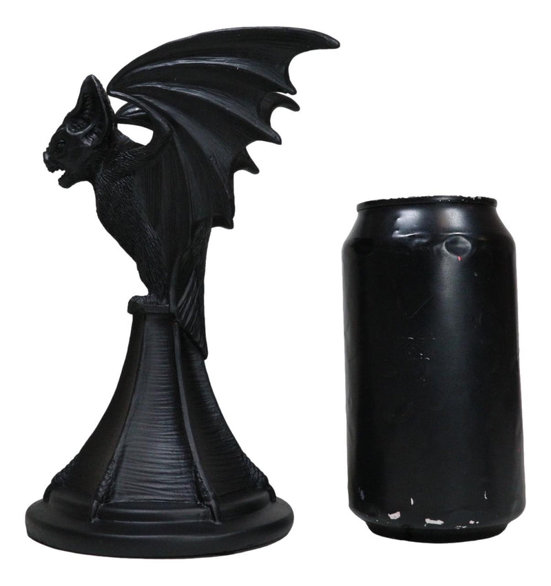 Wicca Gothic Black Gargoyle Vampire Bat Vespertilio Candlestick Holder Figurine