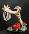 Day of the Dead Skeleton Hand Rose Jewelry Stand By DWK Necklaces Rings Earrings