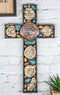Rustic Western Colorful Pebbles With Bible Scriptures Faith Hope Love Wall Cross