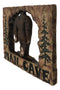 Rustic Forest Sasquatch Big Foot By Pine Trees Entering Man Cave Wall Decor