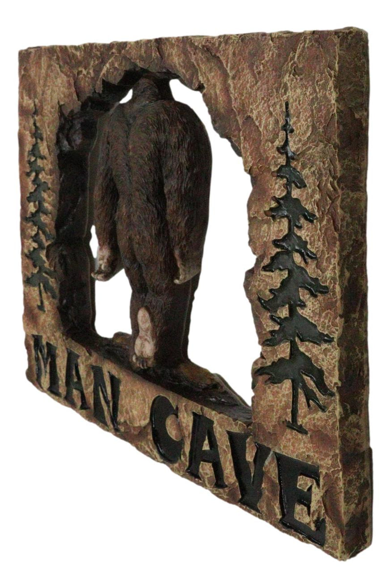 Rustic Forest Sasquatch Big Foot By Pine Trees Entering Man Cave Wall Decor