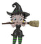 Halloween Witch Betty Boop And Pudgy Dog With Broomstick And Cauldron Figurine