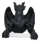 Saurian Servant Mythical Gothic Serpentine Dragon Toilet Paper Holder 9"H