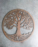 Brown 23"D Oversized Celtic Tree of Life Medallion Metal Wall Circle Plaque