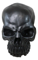 Graveyard Gothic Memento Mori Giant Oversized Sinister Black Skull Statue 23"L