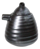 Set Of 6 Tetsu Kesho Black Tenmoku Porcelain Soy Sauce Shoyu Flask Dispensers