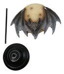 Gothic Phul Moon Bat Dracula Masque Ornament On Pole Stand Or Wall Sculpture