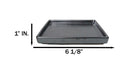 Pack Of 6 Iron Black Tetsu Kesho Ceramic Square Appetizer Salad Plates 6.25" L