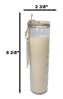 Pack of 2 Celestial Moon Phase Tube Candle Coconut Tall Candles In Glass Jar 8"H