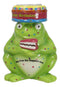 Whimsical Party Happy Birthday Green Frog Ceramic Tea Light Votive Candle Holder