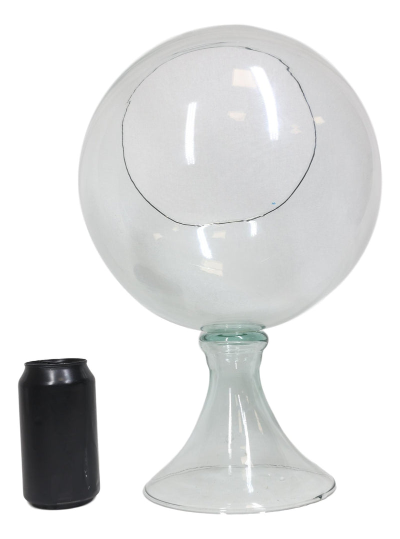 Contemporary Clear Glass Globe Storage Display Bowl 16"H Fruits Succulents