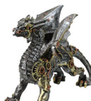 Steampunk Dragon Mechanical Cyborg Robot Sculpture Gears & Clockwork Details