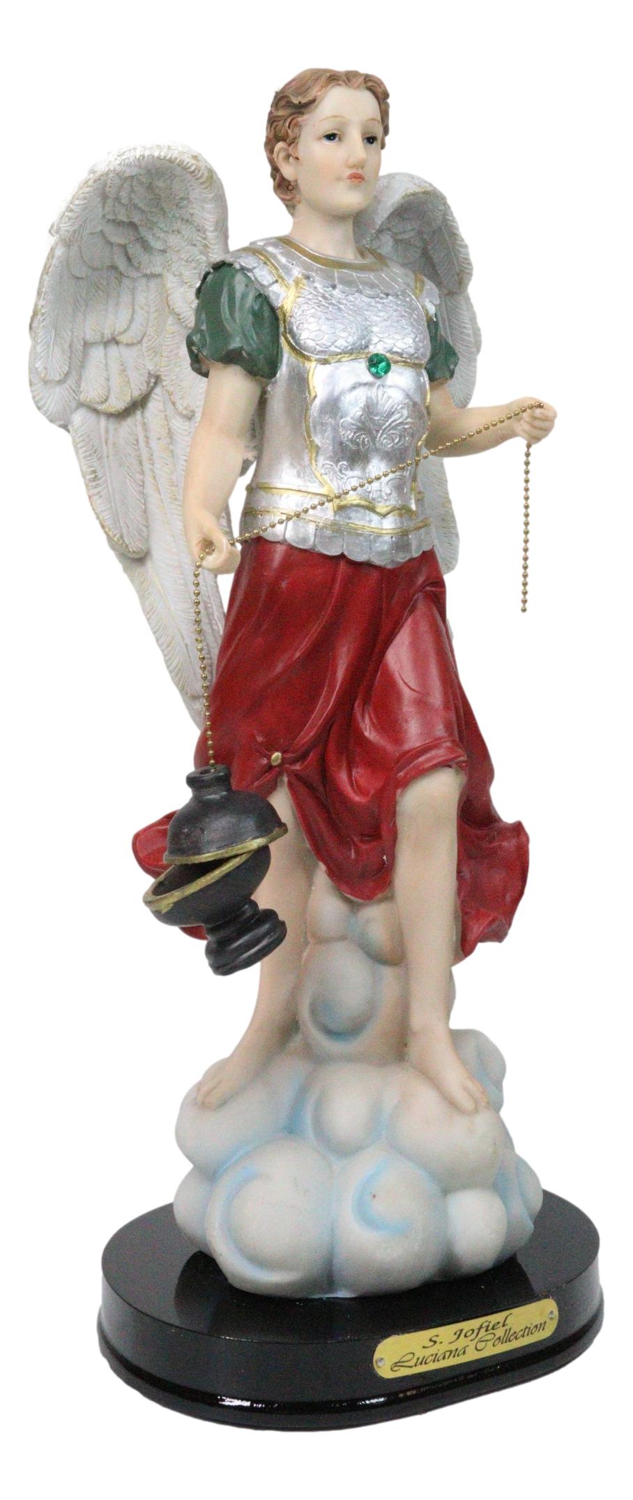 Archangel Saint Jofiel Carrying Censer Figurine With Base 12"H Angel Of Wisdom