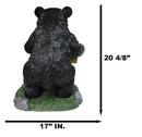 Large Whimsical Black Bear Figurine With “Do Not Feed the Bears” Sign 20"Tall