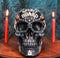 Wicca Black Paranormal Ouija Spirit Board Planchette Painted Skull Figurine