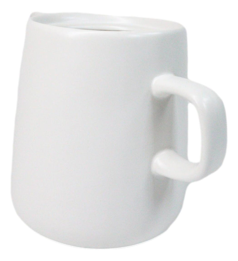 White Porcelain Artisan Hand Crafted Barista Style Maker Carafe Flask Part