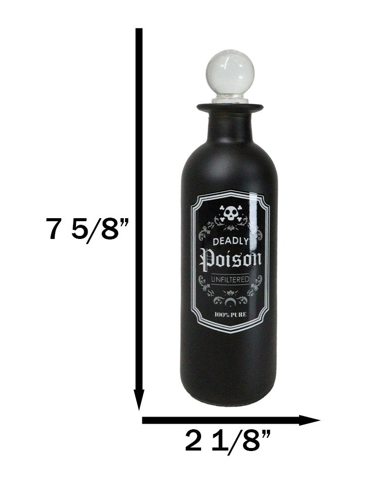 Deadly Poison Witchcraft Apothecary Wicca Decorative Frosted Glass Potion Bottle