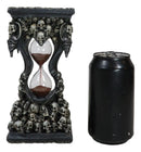Gothic Graveyard Morphing Cranium Skulls Invertible Pillar Sand Timer Figurine