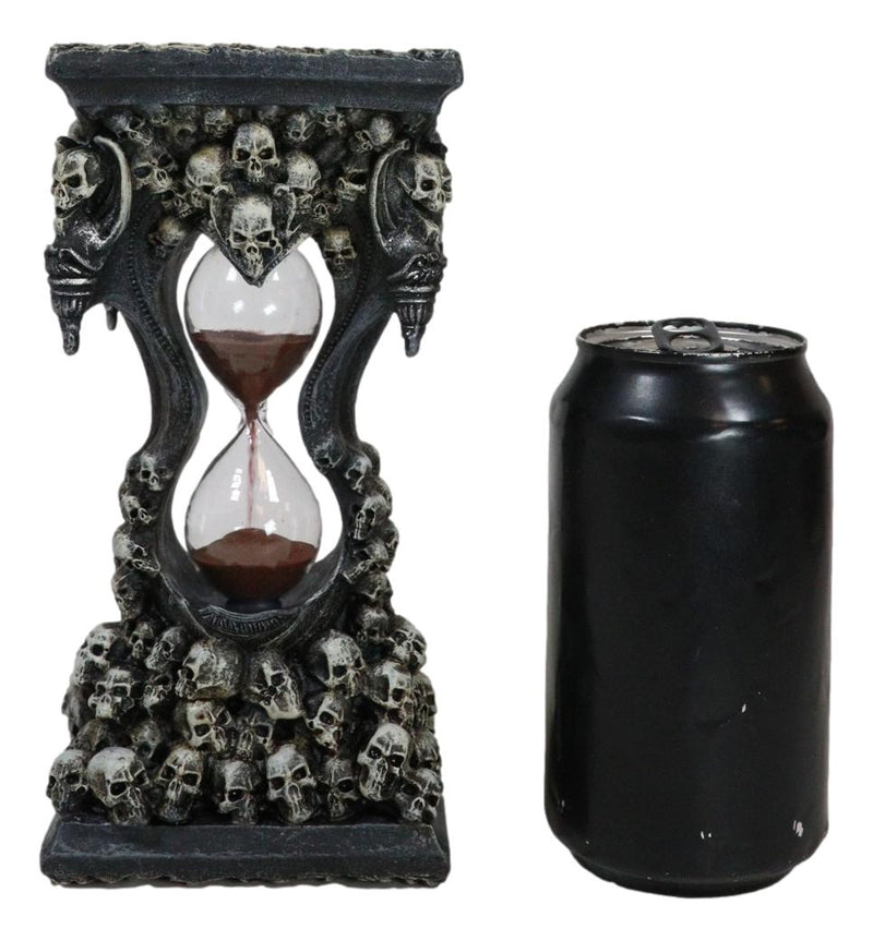 Gothic Graveyard Morphing Cranium Skulls Invertible Pillar Sand Timer Figurine
