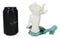 Nautical Aqua Capiz Blue Tailed Mermaid Holding Pearl In Clam Shell Figurine