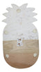 White Marble And Mango Wood Pineapple Cheese Board Cutting Tray With Gold Inlay