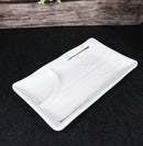 Pack Of 6 Modern Yukino Hana Melamine 2 Partitions Rectangular Sushi Plates