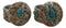 Set Of 2 Southwest Rustic Turquoise Red Rocks And Stones Vintage Trinket Boxes