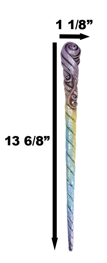 Wizards Fantasy Cosplay Rainbow Unicorn Horn Magic Wand Staff Prop Accessory 13"