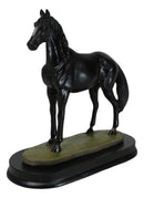 Equine Thoroughbred Pride Black Beauty Horse Steed Model Figurine On Base Stand