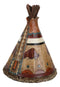 Rustic Western Bison Tribal Indian Teepee Hut Money Coin Savings Bank Figurine