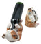 Meatball English Bulldog Wine Holder And Salt Pepper Shakers Holder Figurine Set