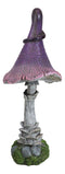 Enchanted Fairy Garden Giant Purple Crooked Toadstool Mushroom Figurine 12"H