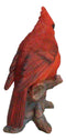 Wildlife Nature 2 Northern Red Cardinal Birds Perching On Branch Figurine