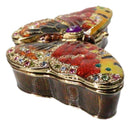 Red Monarch Butterfly Pewter Austrian Crystals Bejewelled Trinket Jewelry Box