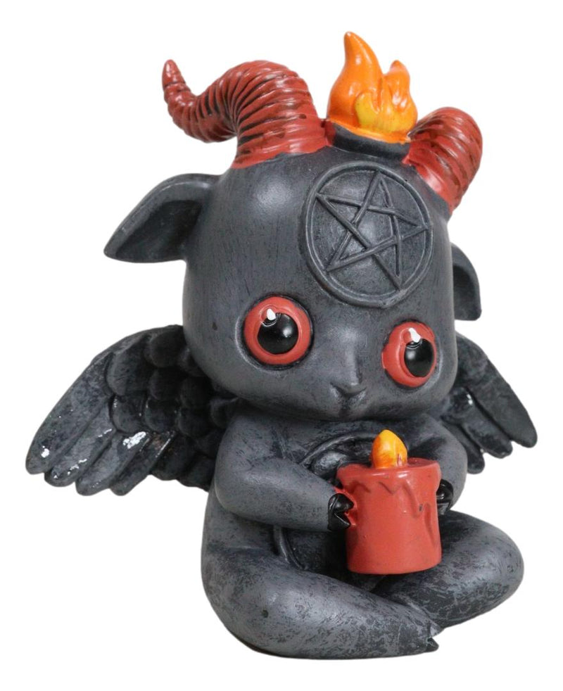 Wicca Occult Pentagram Baphy The Sabbatic Baby Goat Baphomet Ritual Figurine