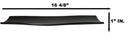 Grey Hakumu Collection Large 16.5" Elongated Rectangular Wavy Serving Platter