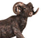 Ebros Gift Country Wildlife Animal Taxidermy Bighorn Sheep Ram Climbing on Sloping Rock Statue with Trophy Base 12" H Bronze Electroplated Resin Figurine Cabin Lodge Cottage Themed Decor Accent