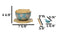 Blue Spring Blossoms Donburi Ramen Bowl With Lid Trivet Spoon Chopsticks Set