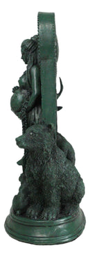 Greek Goddess Gaia Pregnant With Earth Accompanied By Animals Figurine