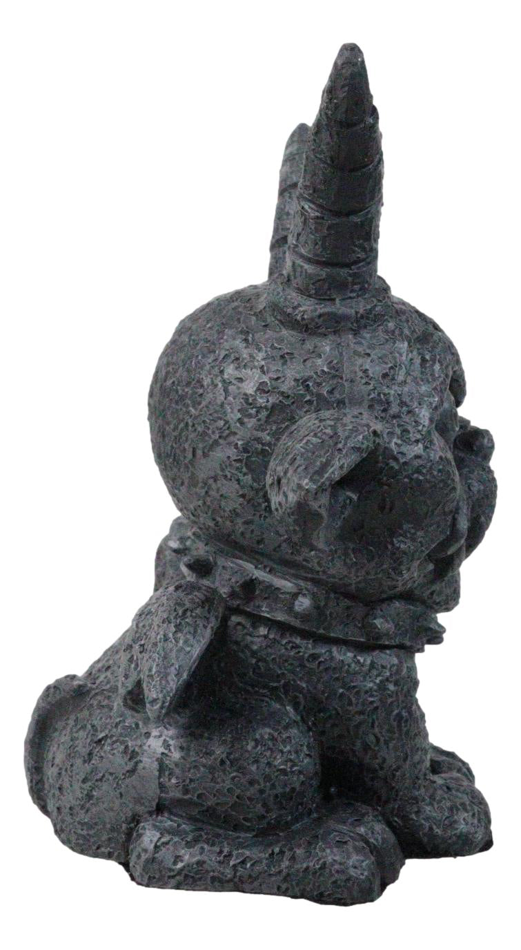 Gothic Agamon Bulldog Horned Gargoyle Figurine 5" H Mythical Fantasy Talisman