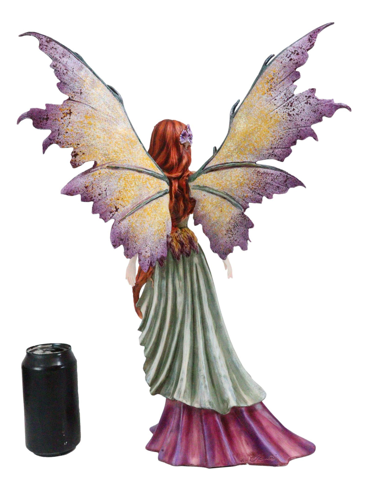 Amy Brown Large Summer Fairy Queen With Flower Adornment Statue Garden Fairies - Ebros Gift