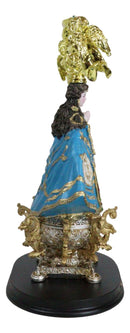 Our Lady of San Juan De Los Lagos Golden Crown And Angels Regal Blue Figurine